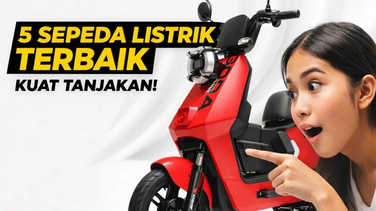 Sepeda listrik murah terbaik 2026 berteknologi baterai lithium, fitur NFC, dan jangkauan 65 km. Cek harga dan ulasan lengkap Goda, Selis, hingga Uwinfly!