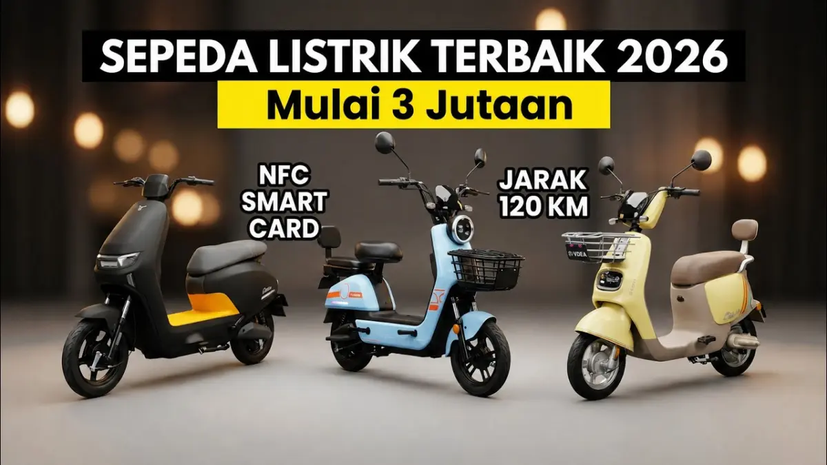 Sepeda listrik murah terbaik 2026 berteknologi baterai lithium, pengisian cepat, dan fitur NFC. Cek harga dan spesifikasi lengkap Uwinfly hingga United!