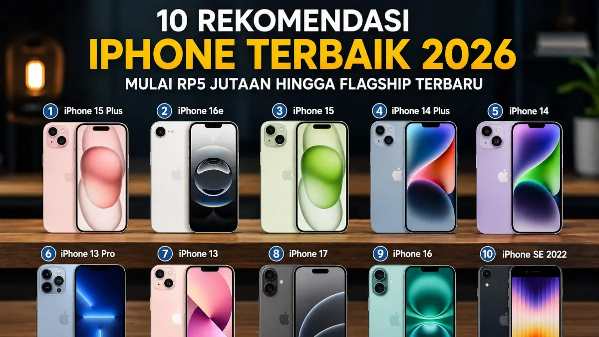 10 Rekomendasi iPhone Terbaik 2026, Mulai Rp5 Jutaan hingga Flagship Terbaru, Mana yang Paling Worth It?