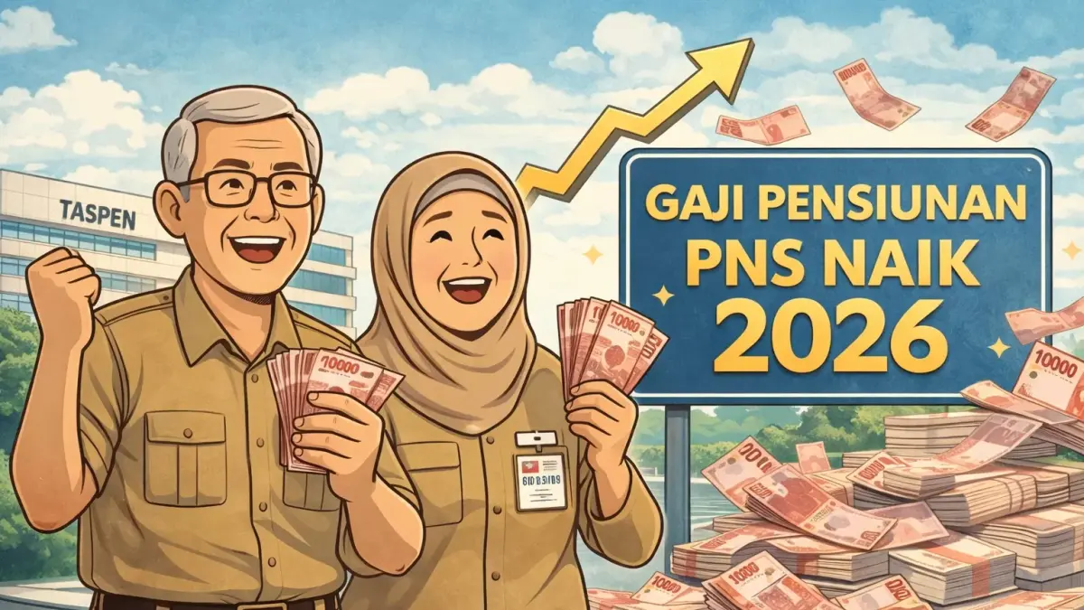 Kenaikan gaji pensiunan 2026 kembali jadi sorotan jelang pencairan Agustus. Simak penjelasan PT Taspen soal rapel, regulasi resmi, dan status pembayaran pensiun (Pinterest).