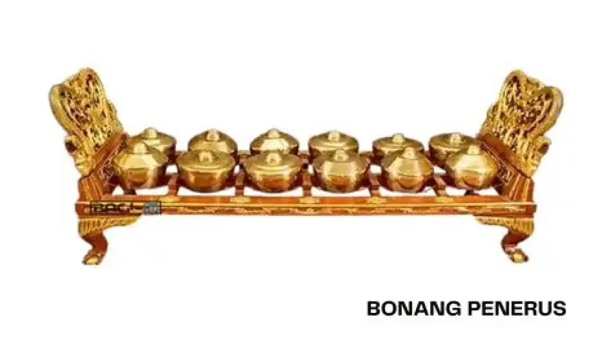 Bonang Penerus punya teknik imbal dan seleh yang unik. Simak cara menentukan pola pukulan, ketukan, serta hubungannya dengan Bonang Barung (Pinterest).