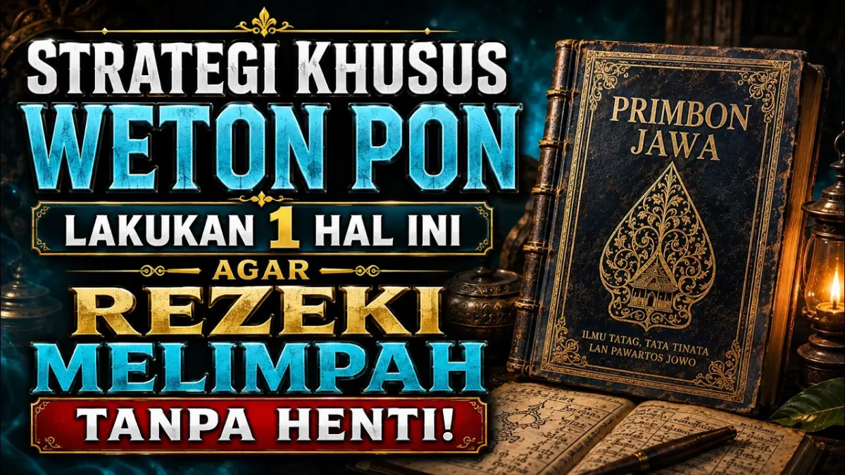 Bongkar rahasia rezeki Weton Pon menurut Primbon Jawa. Ketahui pengaruh Cakra Langit, bahaya parasit sosial, hingga rahasia Selasa Wage di sini!
