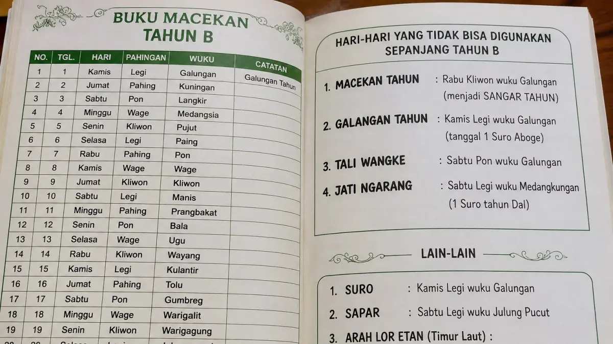 Hari Baik dan Hari yang Harus Dihindari 