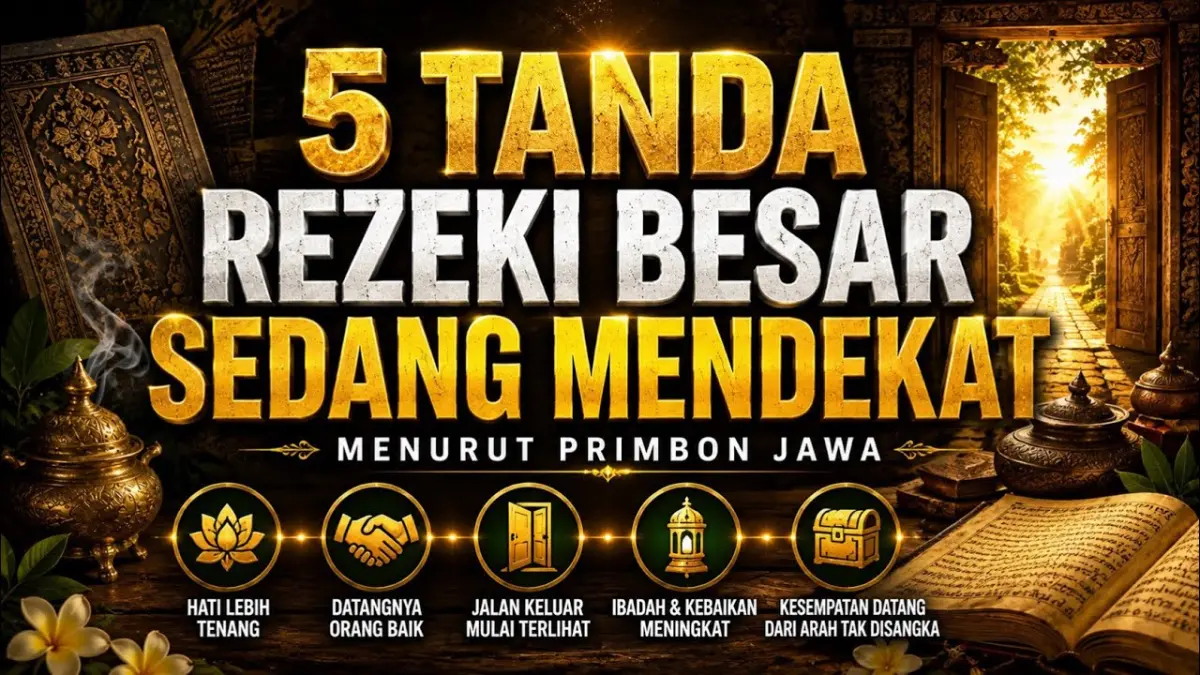 Inilah tanda rezeki besar datang menurut Primbon Jawa. Kenali 5 isyarat positif mulai dari ketenangan batin hingga datangnya peluang tak terduga di sini!