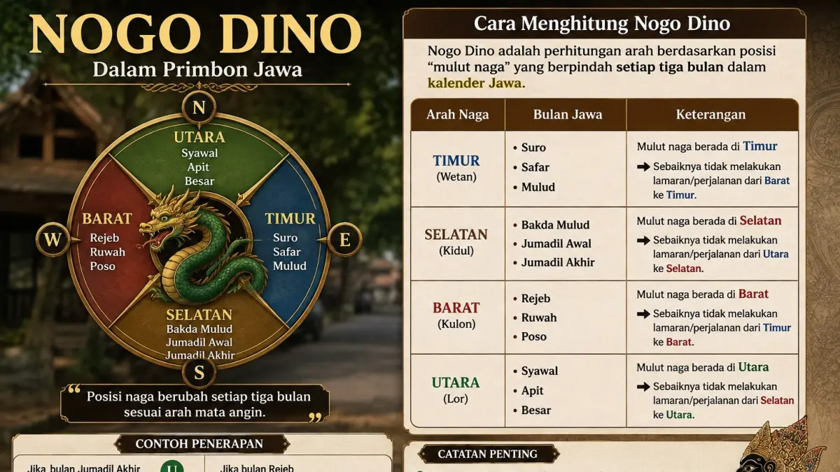Nogo Dino dalam Primbon Jawa