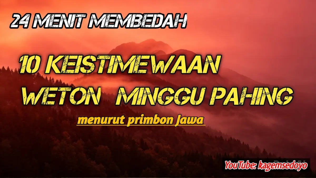 Rahasia Weton Minggu Pahing menurut Primbon Jawa. Ketahui 10 keistimewaan, watak, nasib rezeki, wibawa alami, dan jalan keberuntungan di usia matang.