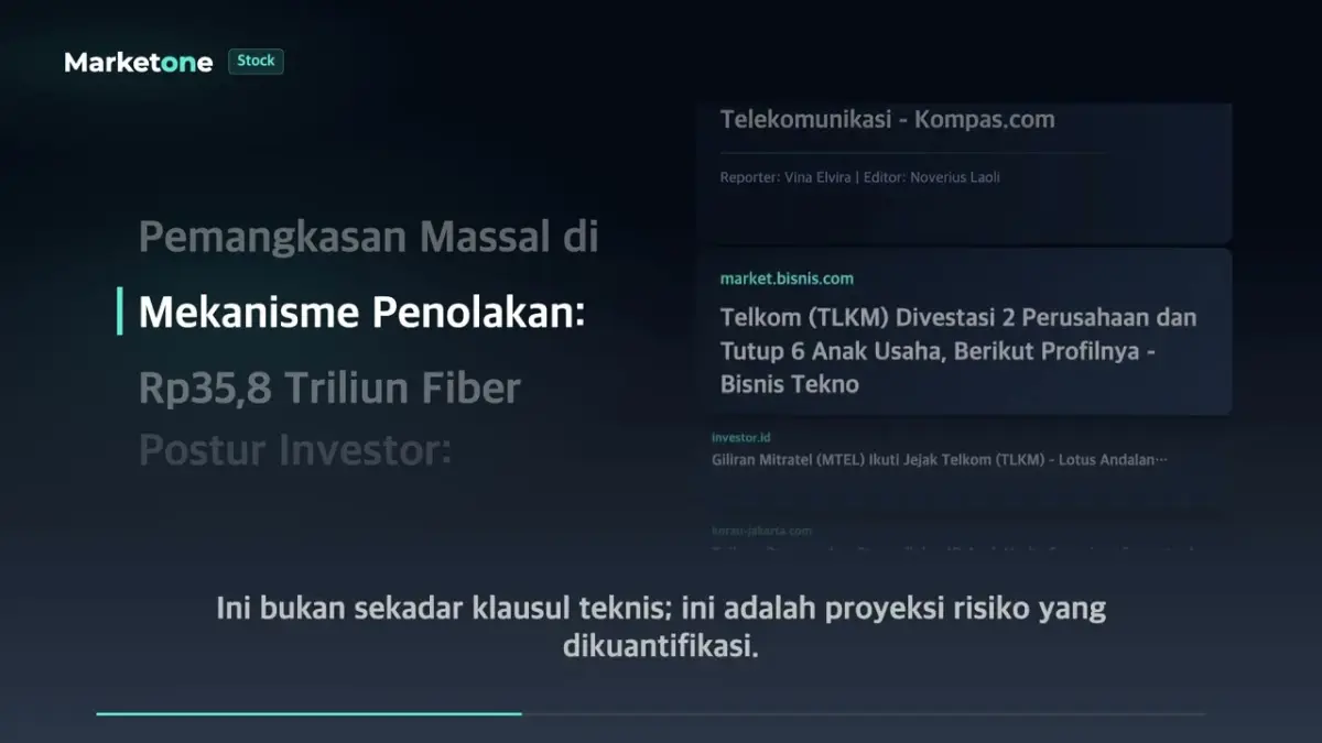 Ulasan saham TLKM terkait efisiensi anak usaha Telkom, risiko buyback Mitratel Rp2,97 T, dan pengalihan aset fiber ke Infranexia. Cek analisisnya di sini!