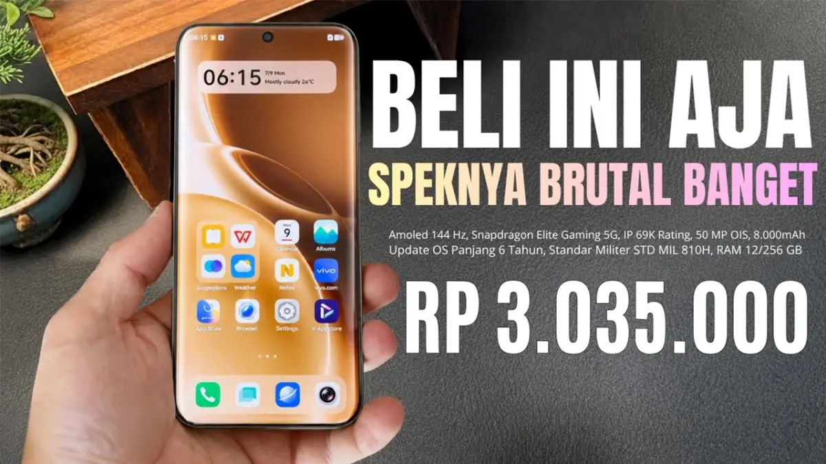 Cari HP baru spek dewa? Simak daftar HP 3 jutaan terbaik 2026 dengan baterai jumbo, layar AMOLED 120Hz, dan kamera OIS. Temukan pilihan paling worth it di sini!