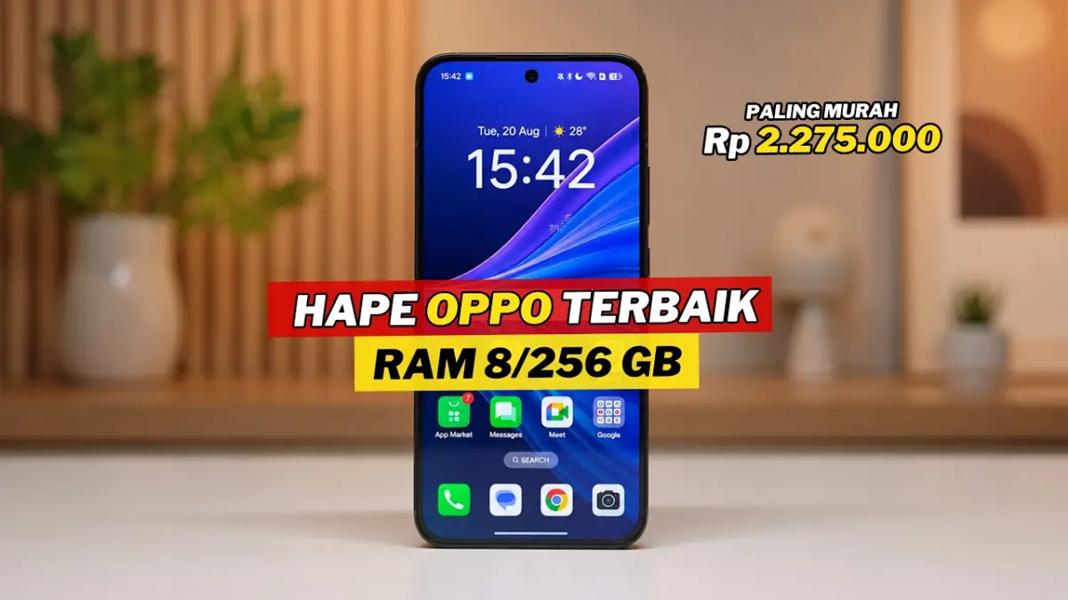 Cari HP Oppo 2 jutaan RAM 8GB terbaik? Cek rekomendasi Oppo A79 5G hingga Oppo A5i Pro 5G dengan memori lega, baterai awet, dan performa mulus di sini!
