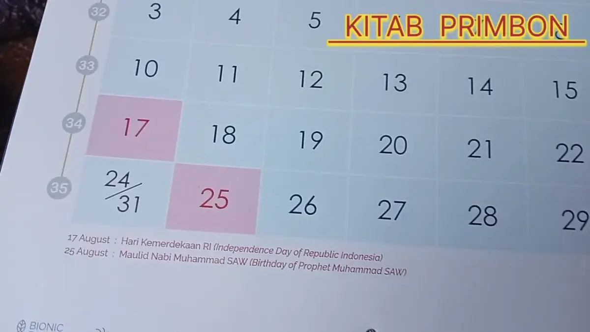 Cek daftar hari baik Agustus 2026 menurut Primbon Jawa khusus hari Minggu untuk nikah. Ini tanggal terbaik agar pernikahan bahagia dan selamat!