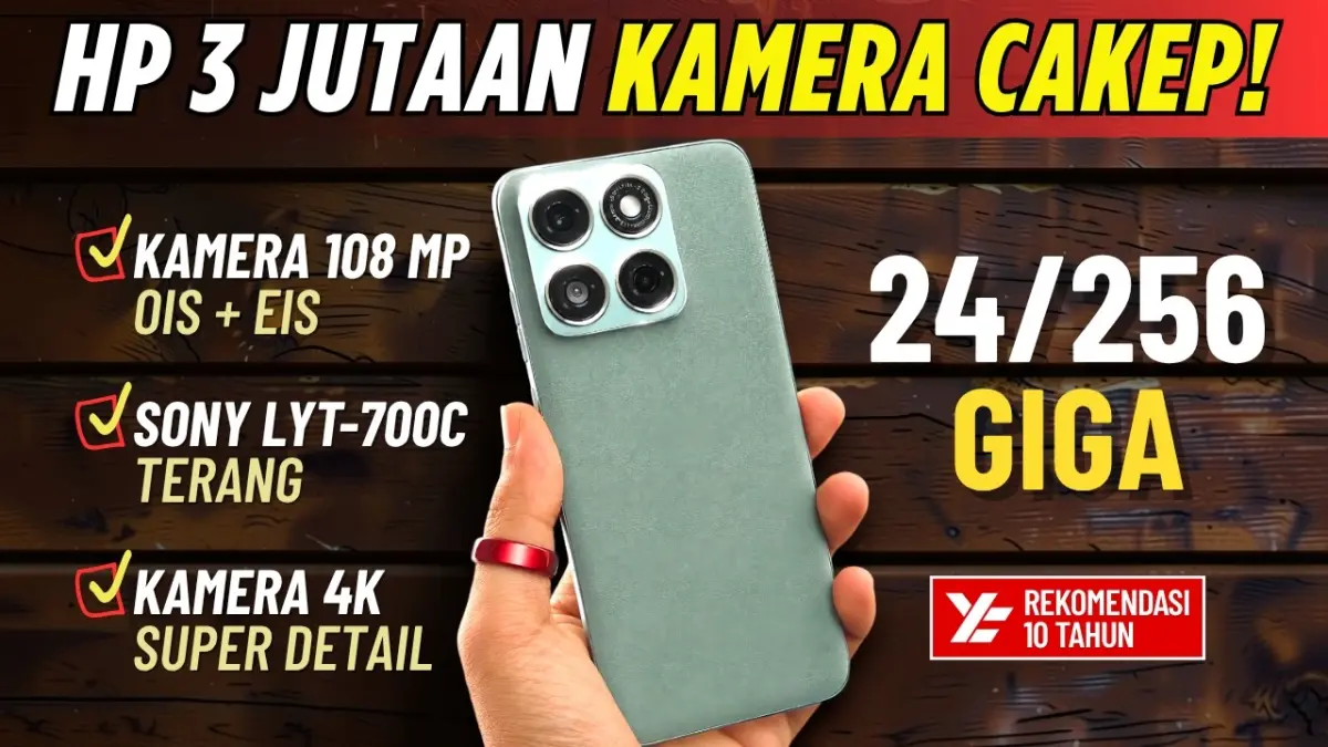 Rekomendasi HP 3 jutaan terbaik 2026 dengan kamera tajam sensor Sony, fitur OIS, dan kemampuan rekam video 4K. Cocok untuk pembuat konten dan fotografi!