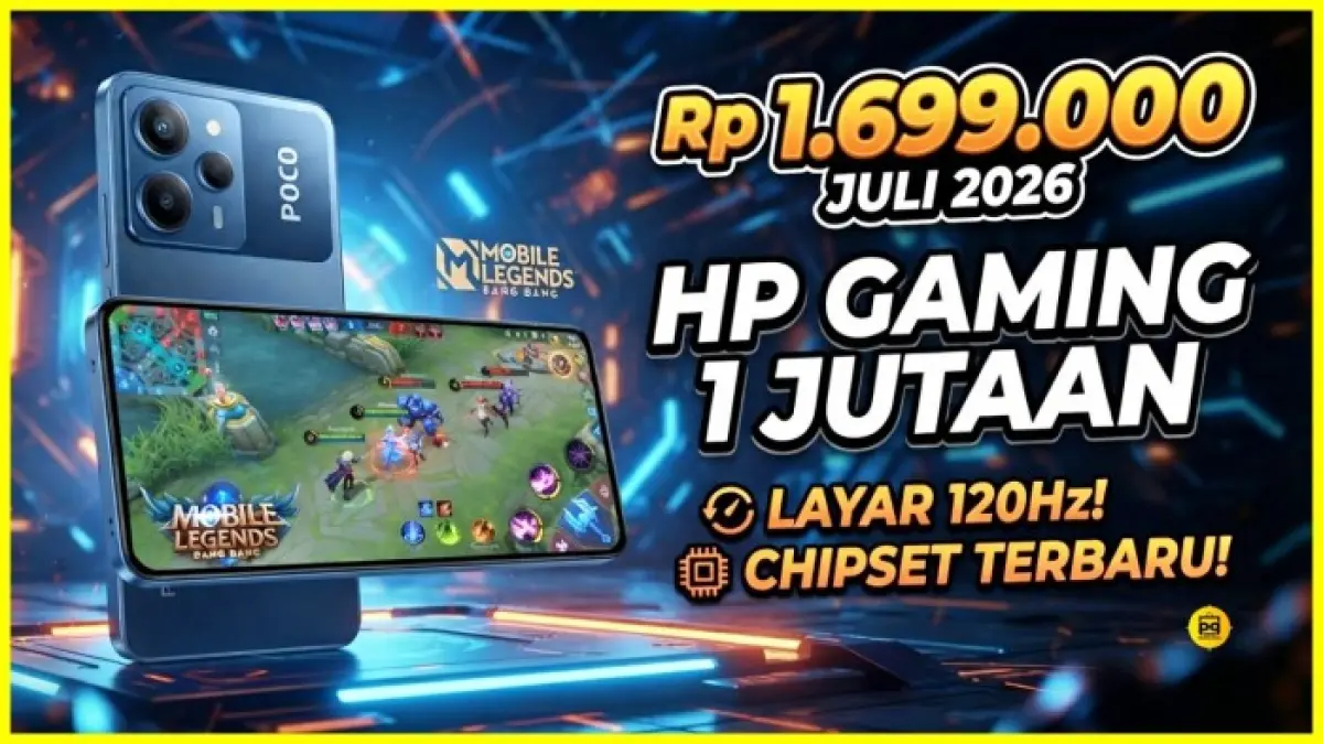 10 HP gaming 1 jutaan terbaik Juli 2026 dengan baterai besar, layar 120 Hz, RAM lega, dan harga mulai Rp1,5 jutaan.