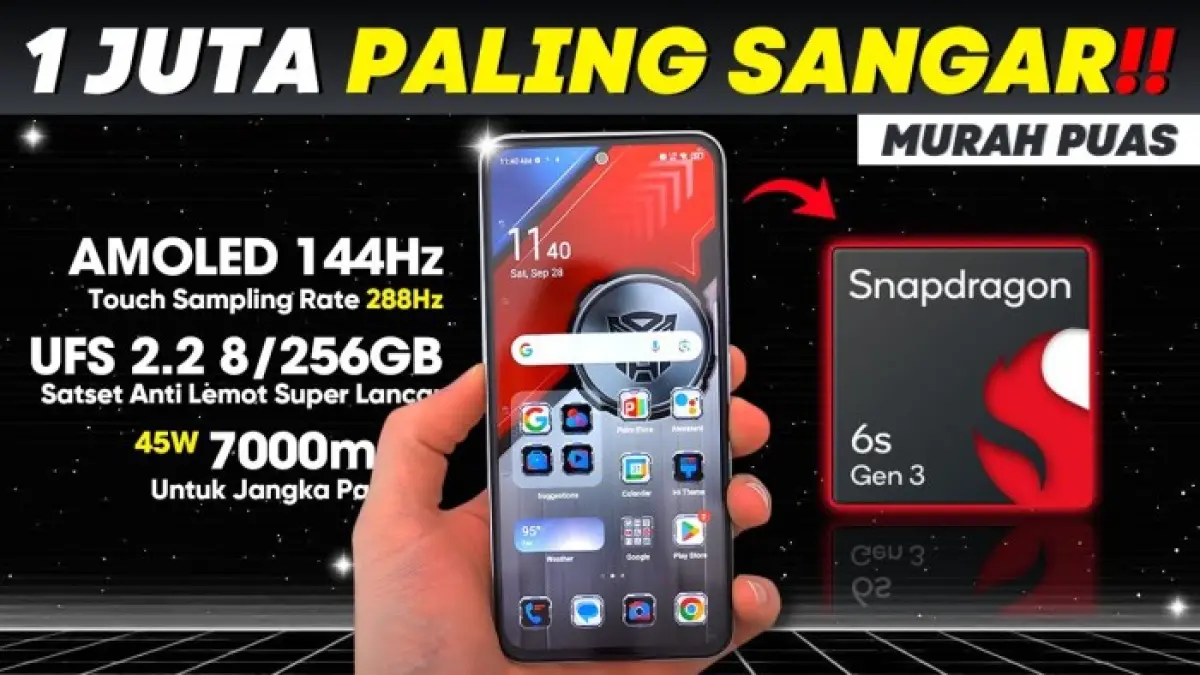 7 HP gaming 1 jutaan Januari 2026, termasuk Redmi 15 dan Motorola G45 5G yang disebut mampu memainkan game populer.