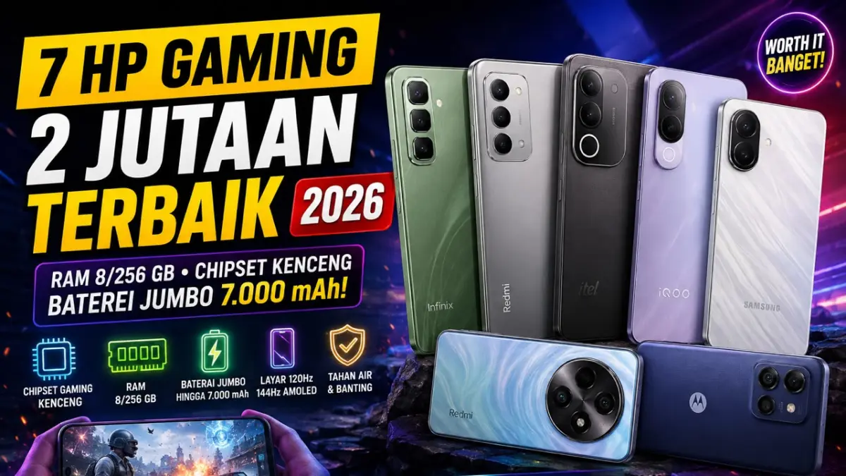 7 HP Gaming 2 Jutaan Terbaik 2026, Ada yang Baterai 7.000 mAh dan AnTuTu 800 Ribuan
