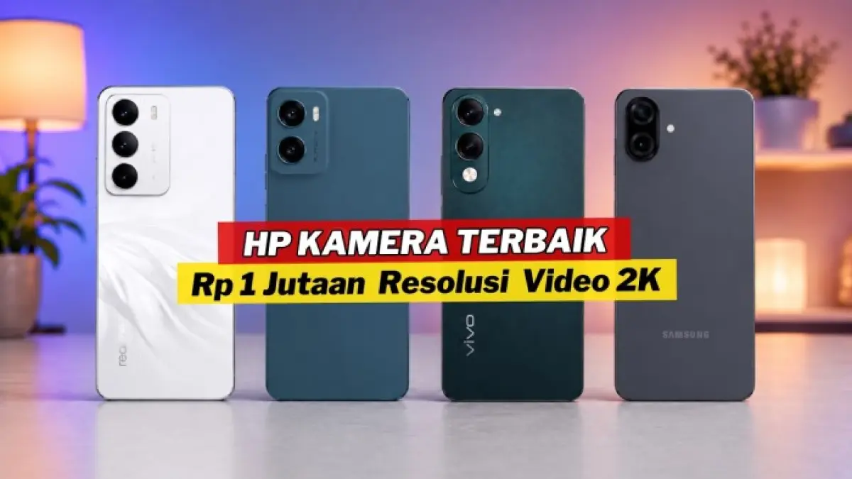 7 HP kamera terbaik 1 jutaan 2026 dengan kamera 50 MP, fitur AI, mode malam, dan kemampuan video hingga 2K.