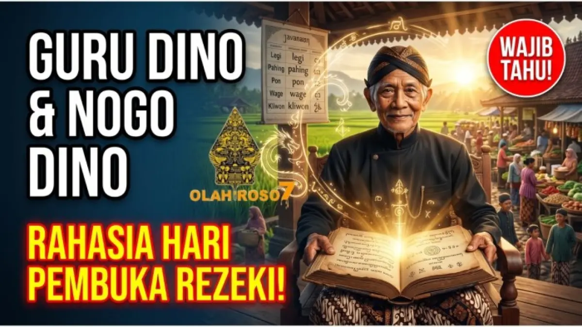 Guru Dino dan Nogo Dino dalam Primbon Jawa dipercaya berkaitan dengan rezeki dan hari baik. Simak filosofi serta makna sebenarnya.