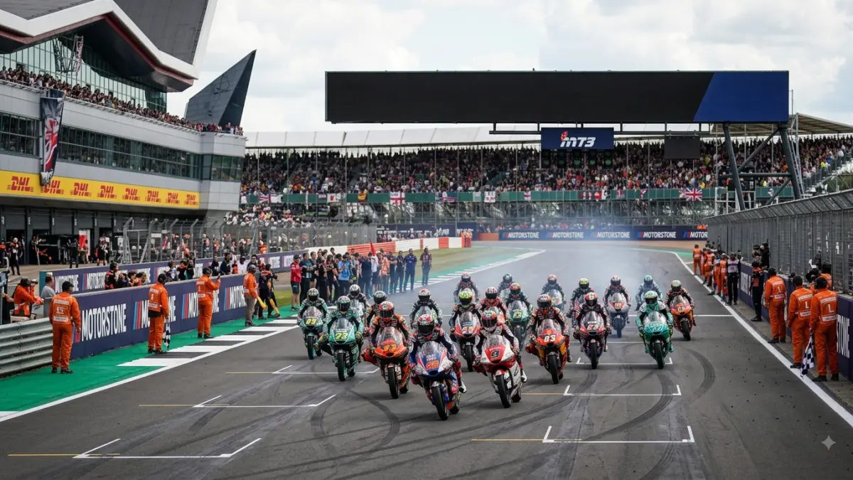 Hasil Moto3 Inggris 2026 menempatkan Veda Ega Pratama di posisi kesembilan. Simak hasil balapan dan jadwal Moto3 Aragon berikutnya.
