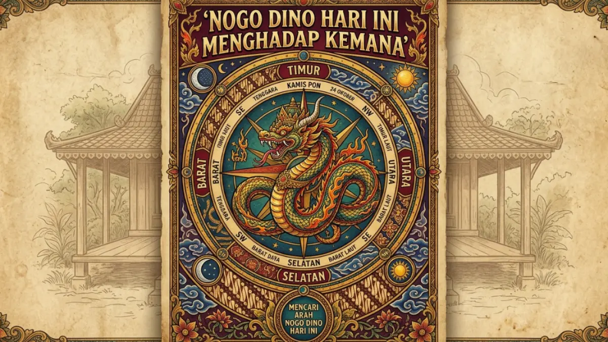 Nogo Dino merupakan perhitungan tradisi Jawa untuk menentukan arah kejayaan berdasarkan hari dan pasaran. Simak daftar arah Nogo Dino dan Nogo Pasaran lengkap dalam artikel ini.