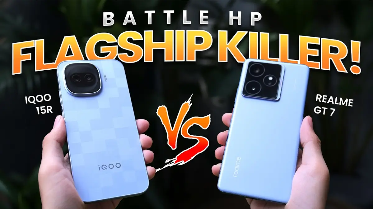 Komparasi rekomendasi HP flagship killer terbaik 2025: iQOO 15R vs Realme GT7. Mana yang punya performa paling kencang dan kamera terbaik? Cek di sini!