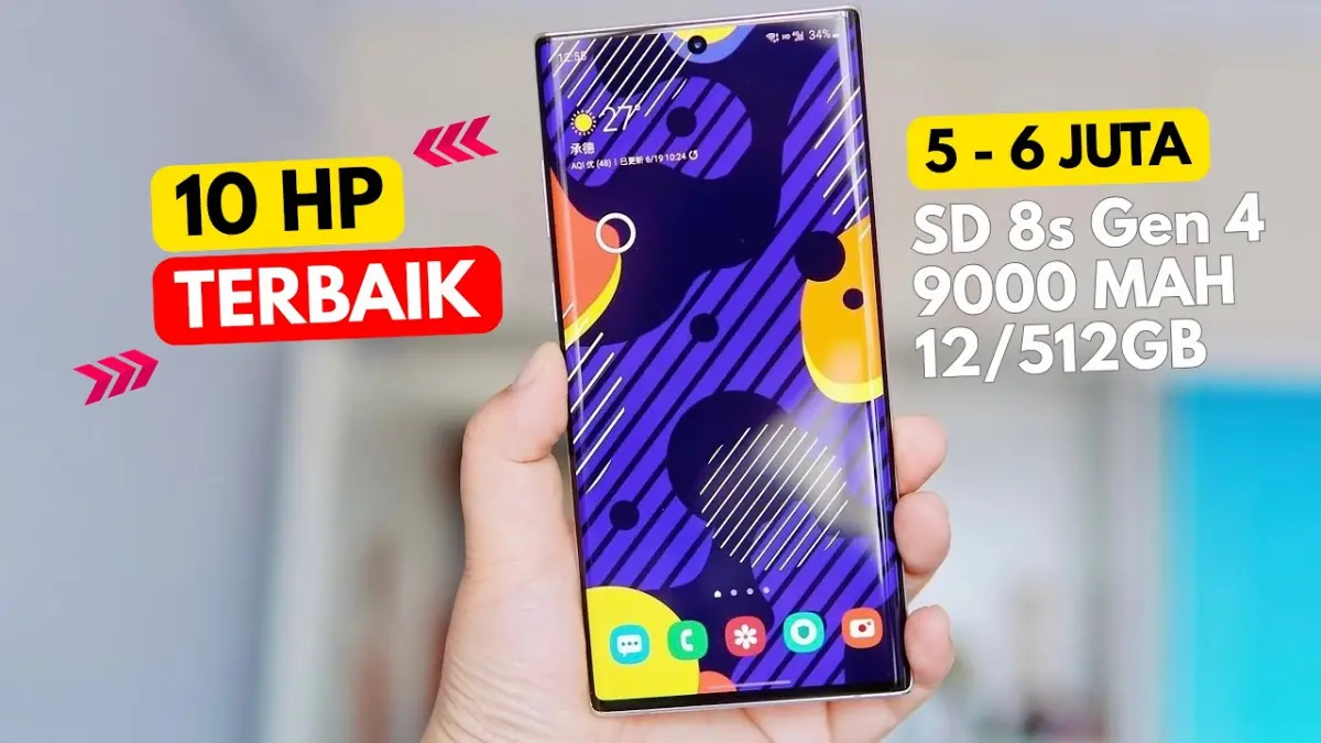 Cek rekomendasi HP 5-6 jutaan terbaik 2026 dengan performa gahar, baterai jumbo hingga 9000 mAh, dan kamera flagship. Temukan pilihan smartphone impianmu di sini!