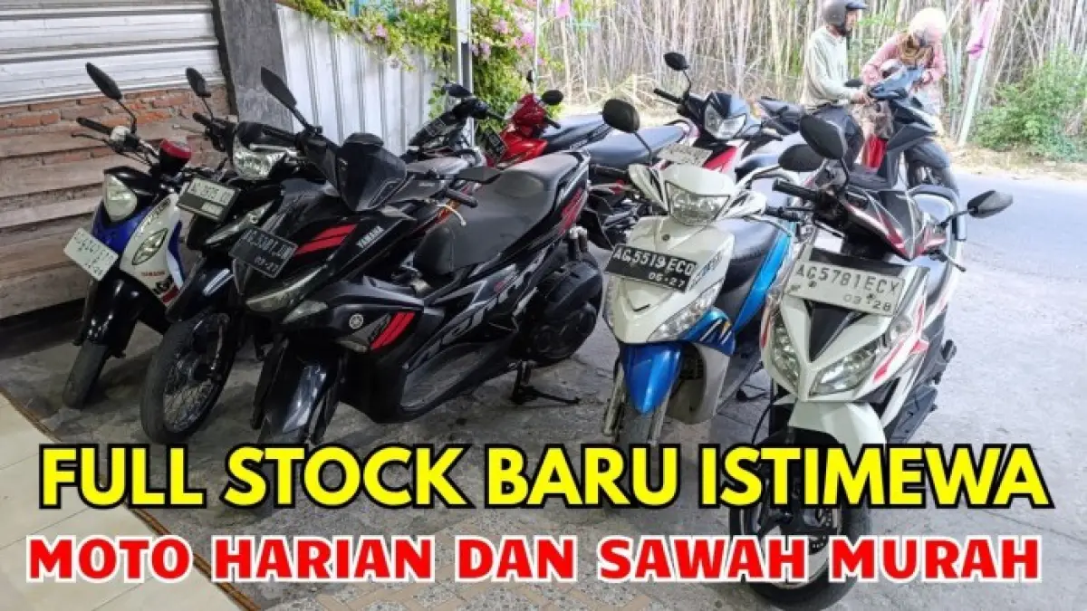 Motor bekas Kediri ditawarkan mulai Rp2,7 juta. Ada motor antik, Yamaha Z1, Megapro, Supra X, Revo hingga Mio J.