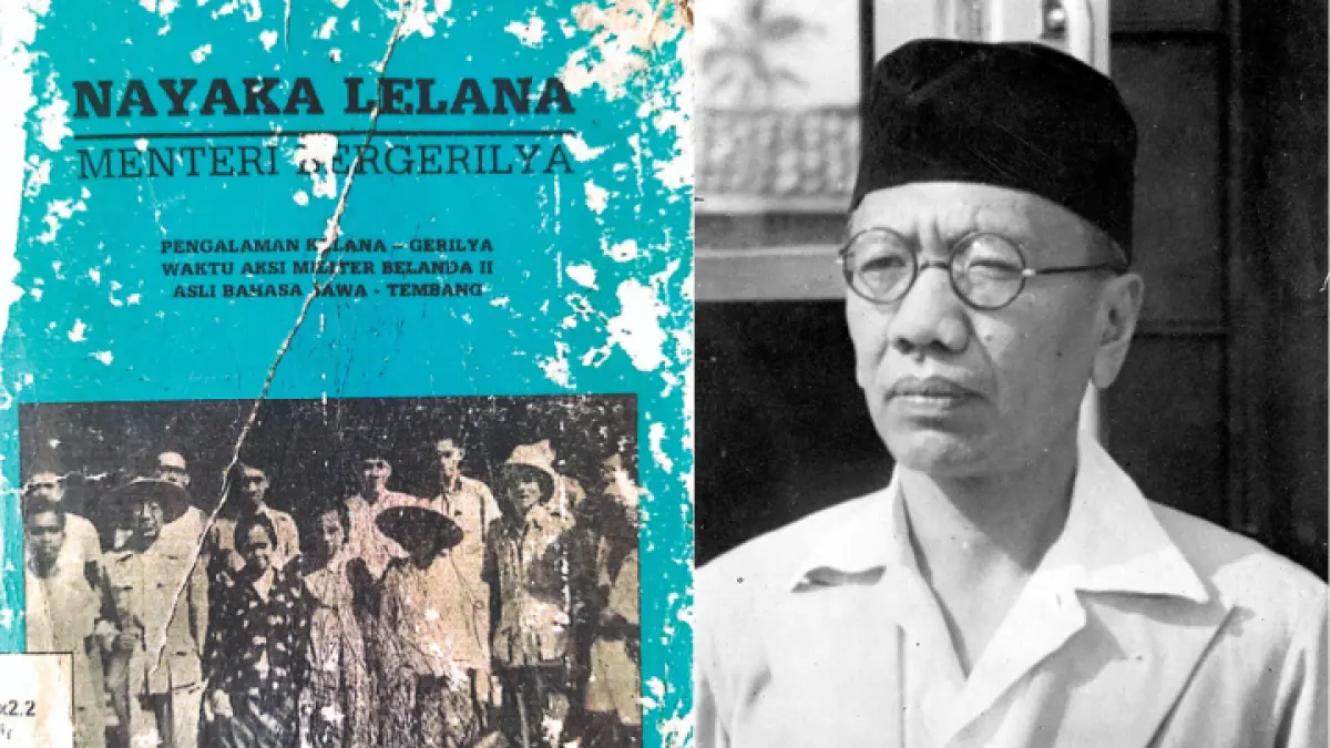 BUKTI SEJARAH: Foto kiri , buku berbahasa Jawa yang menceritakan Susanto Tirtoprojo saat masa Agresi Militer Belanda II pada 1948-1949.(HERU DWI SUSANTO UNTUK RADAR TRENGGALEK)
