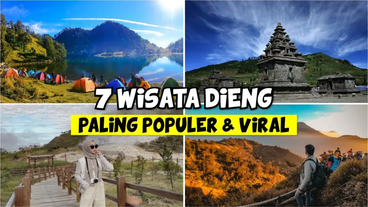 Cari rekomendasi wisata viral di Dieng 2026? Intip pesona Telaga Warna, Bukit Sikunir, Gunung Prau, hingga Candi Arjuna yang memukau di sini!