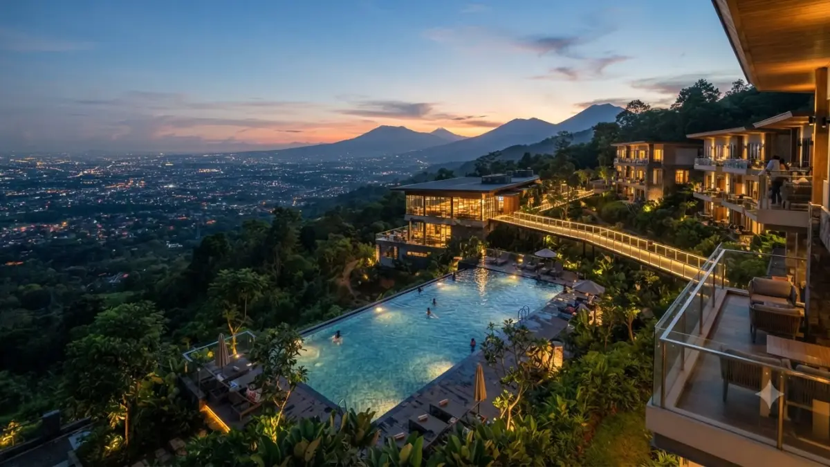 Wayne Hill Mountain View Resort Bogor, Hidden Gem dengan View Gunung dan City Light Memukau