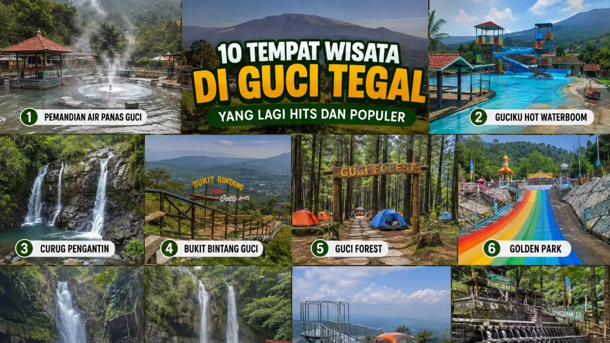 10 Tempat Wisata di Guci Tegal yang Lagi Hits dan Populer, Punya Pemandian Air Panas hingga Curug
