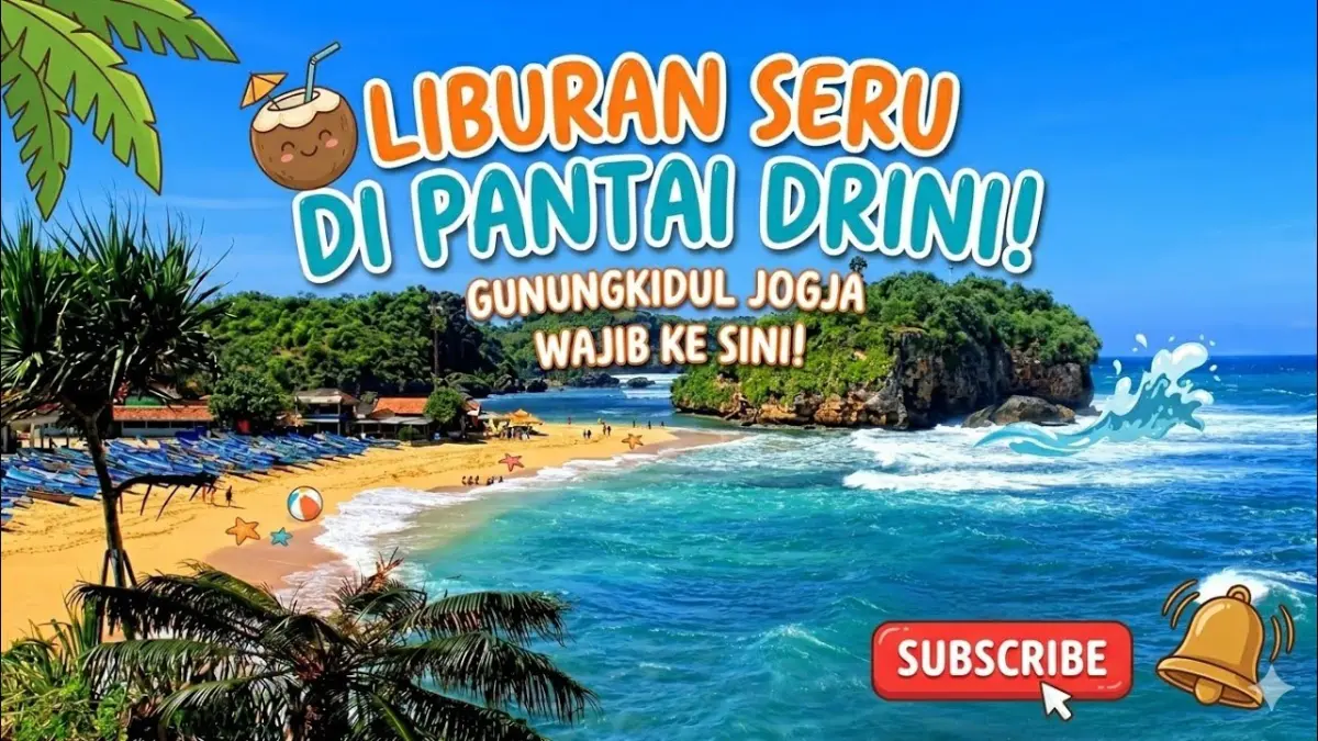 Mengungkap daya tarik Pantai Drini Gunungkidul. Punya bukit karang eksotis, wahana perahu, hingga oleh-oleh rumput laut goreng murah.