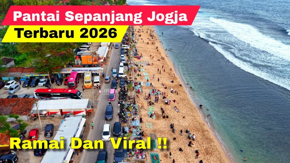 Wajah baru Pantai Sepanjang Gunungkidul tampil lebih rapi dan terang. Kios UMKM direlokasi, pandangan laut terbuka bebas, dan omzet pedagang melesat.