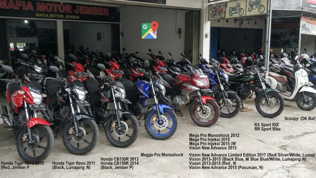 Daftar Harga Motor Naked Bekas di Mafia Motor Jember, CB150R hingga Vixi