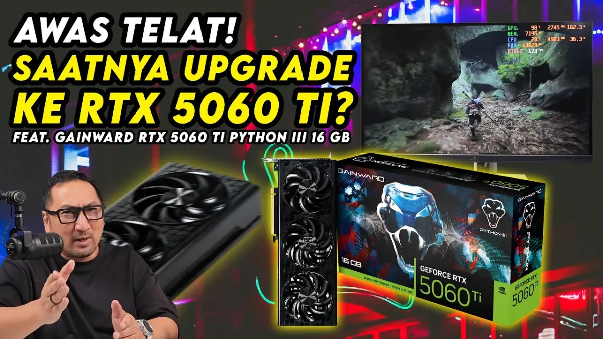 Nvidia RTX 5060 Ti resmi hadir dengan arsitektur Blackwell, VRAM 16GB GDDR7, & DLSS 4. Cek spesifikasi, performa, dan harganya di Rp8,2 jutaan.