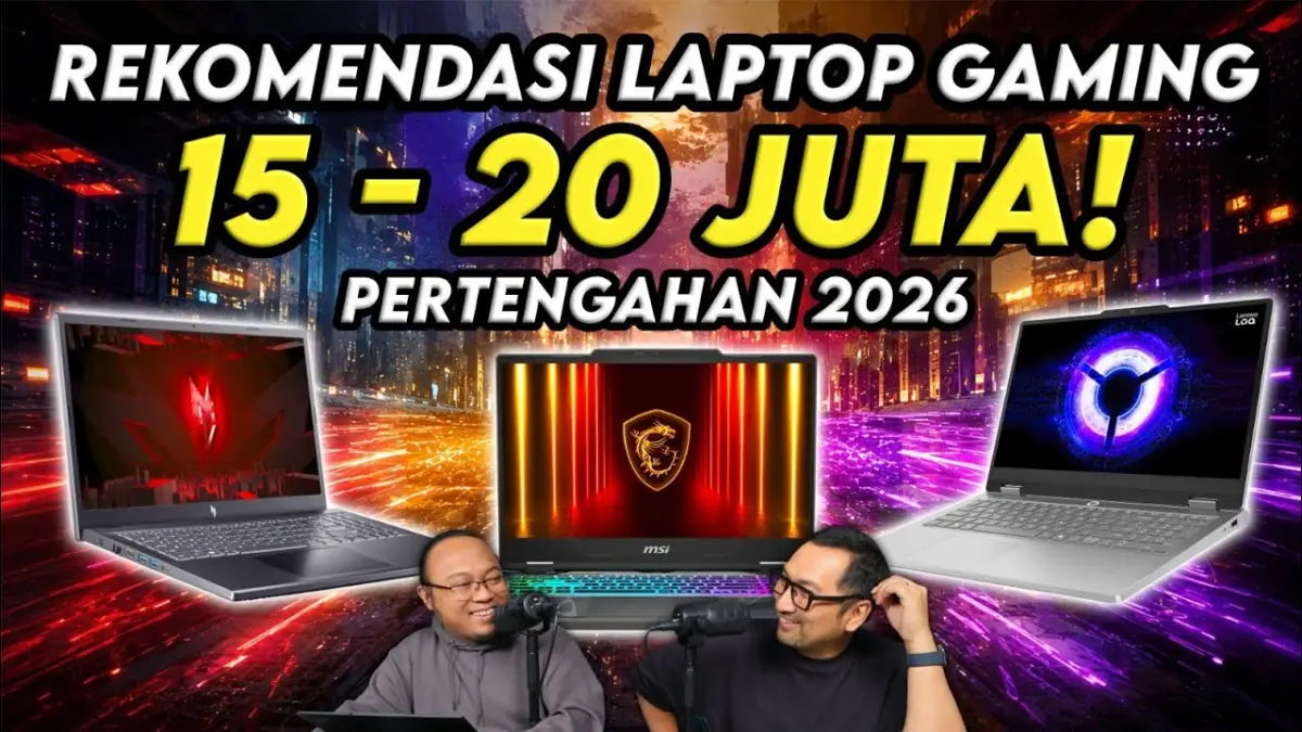 Simak daftar laptop gaming terbaik 2026 rentang 15-20 juta. Ulasan lengkap MSI Cyborg 15 RTX 5060, Acer Nitro V15, hingga Axioo Pongo!