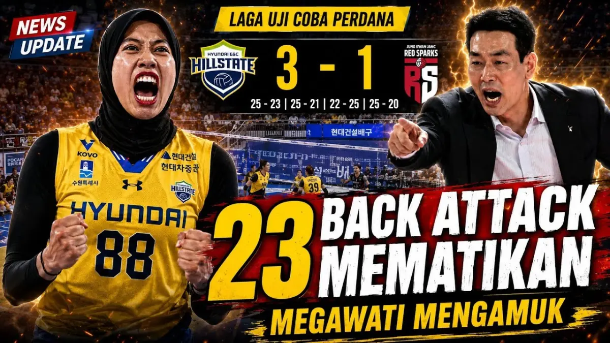 Berita Megawati 88 terbaru: adaptasi di Suwon Hyundai Hill State kian solid, siap ancam V-League lewat senjata mematikan 23 back attack.