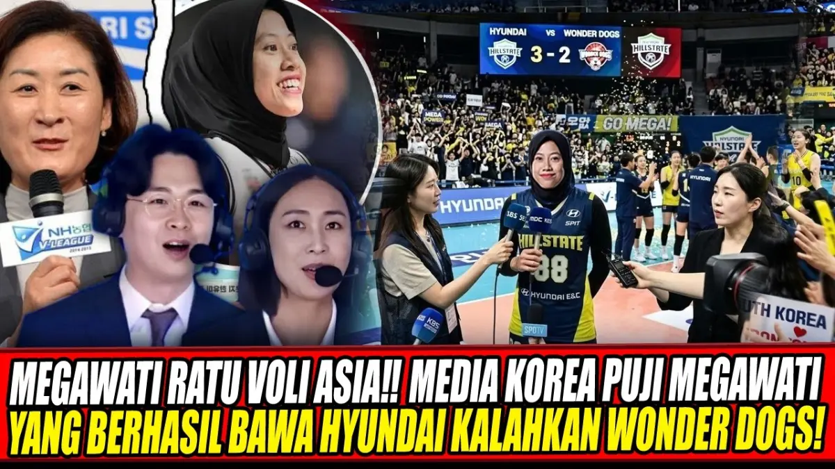 Kabar Megawati 88 terbaru: raih MVP dan bawa Suwon Hyundai Hill State menang, pelatih Kang Sung-hyung sebut sangat beruntung miliki Megatron.