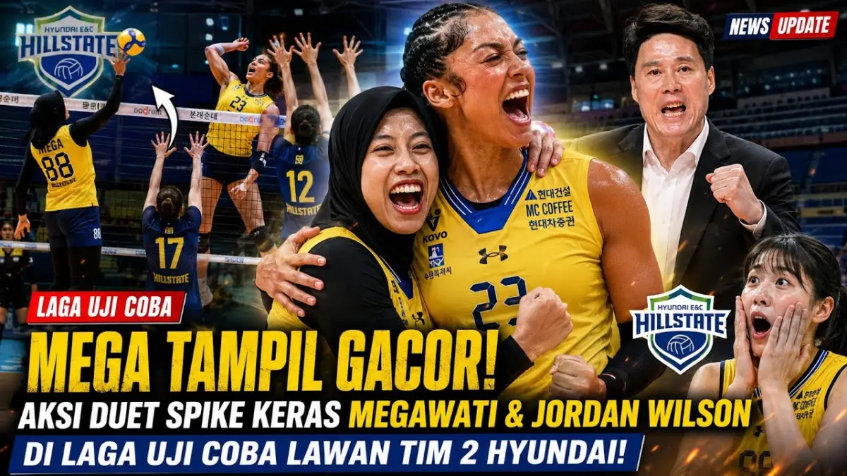 Perkembangan Megawati 88 terbaru: makin padu dengan Jordan Wilson dan Kim Da-in, unjuk agresivitas tinggi pada laga uji coba Hyundai Hill State.