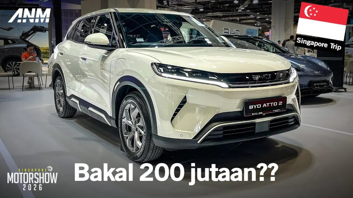 BYD Atto 2 resmi meluncur di Singapore Motorshow 2026. Mengusung bodi SUV ringkas, interior lapang, dan baterai irit 51 kWh. Cek spesifikasi lengkapnya!