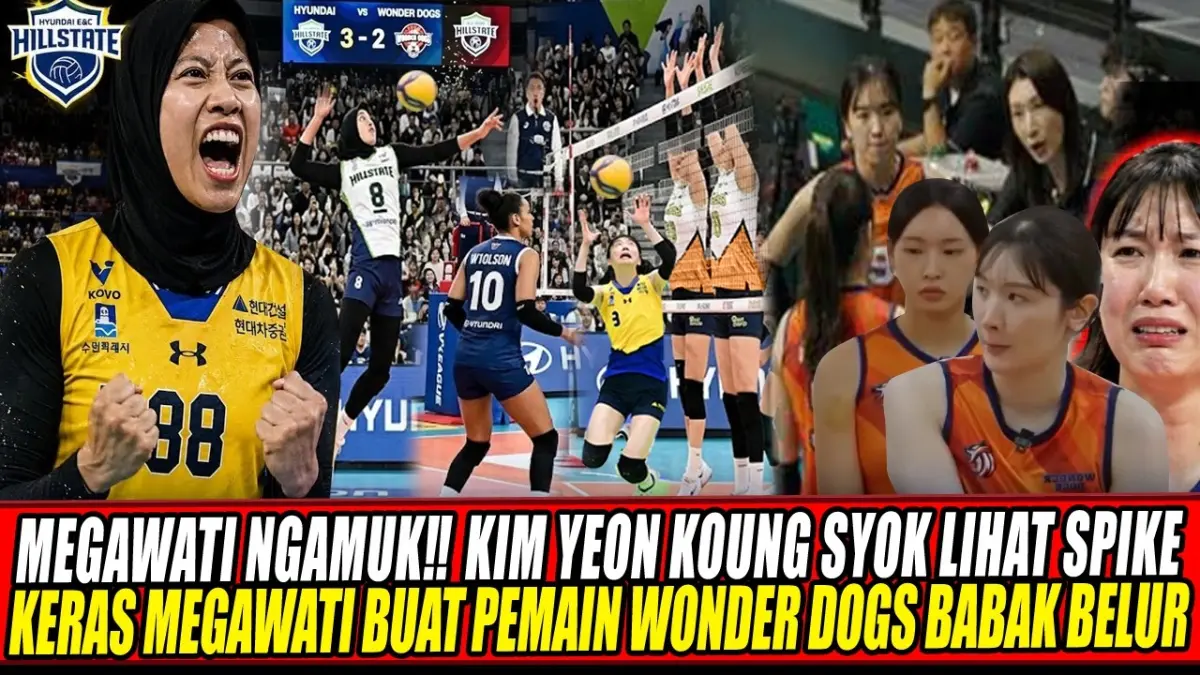 Megawati Hangestri sabet MVP dengan 26 poin saat Hyundai Hillstate bekuk Wonder Dogs. Laga rematch di Suwon Gymnasium dipastikan bakal berlangsung sengit.