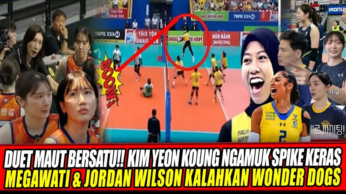 Duet Megawati Hangestri Pertiwi (26 poin) dan Jordan Wilson (21 poin) cetak 47 poin untuk hancurkan Wonder Dogs besutan Kim Yeon-koung.