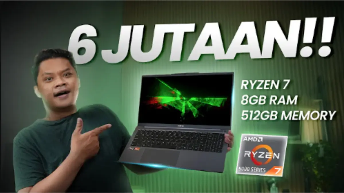 Infinix XBook B15 Rp6,2 jutaan menawarkan Ryzen 7 5825U, layar IPS, gaming Full HD, baterai 8 jam 47 menit, dan military grade.