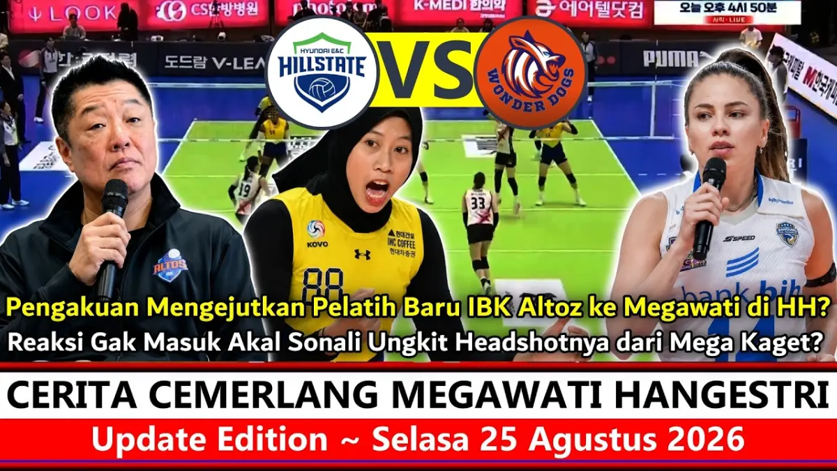 Pelatih IBK Altos Masayoshi Manabe sebut Megawati Hangestri Pertiwi pemain voli putri Asia terbaik 2026 usai cetak smash berkecepatan 90 km/jam.