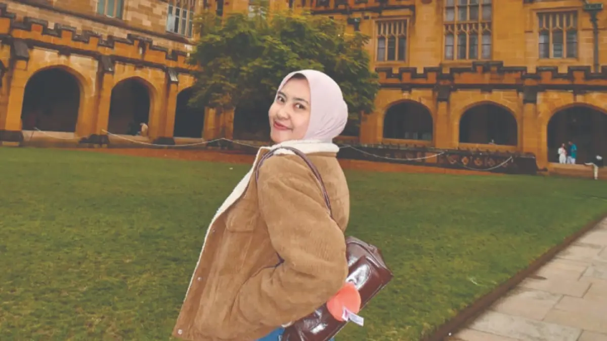 BABAK BARU: Alifa Zamza saat menikmati kehidupan barunya di Australia.