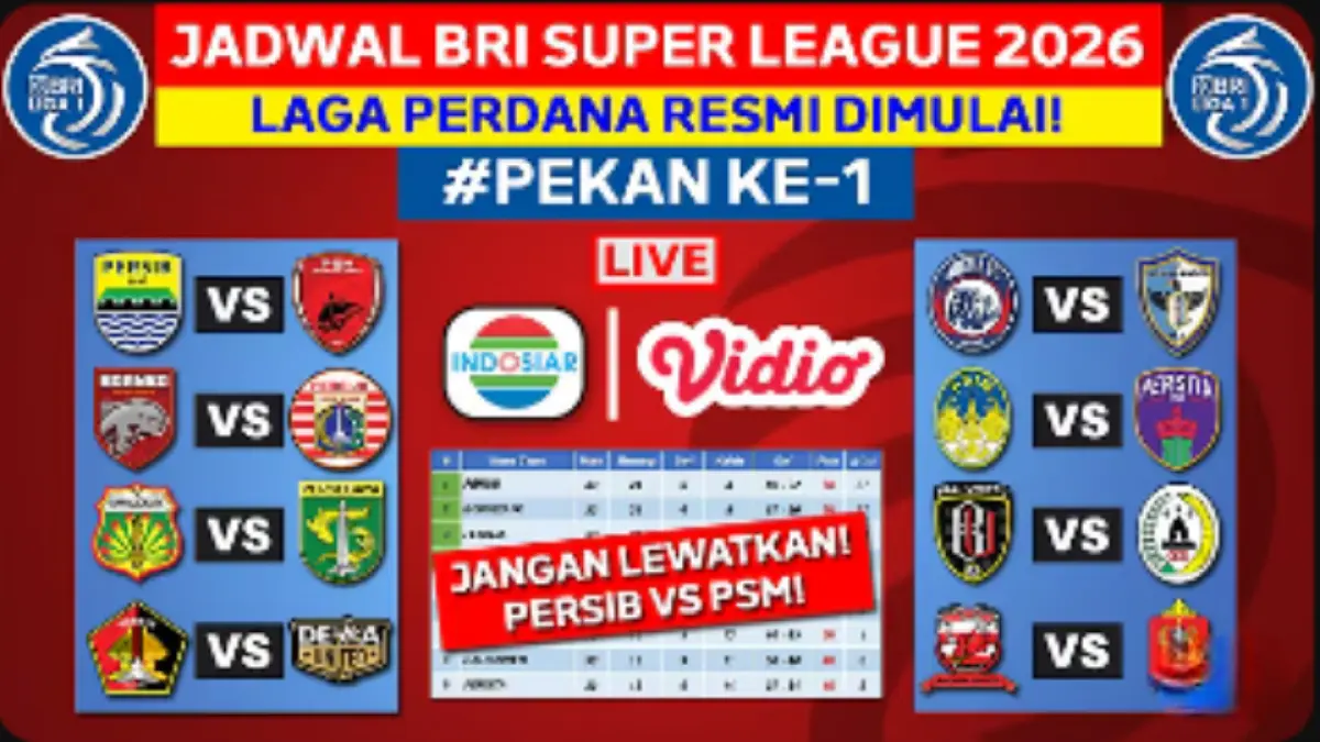 BRI Super League 2026-2027 dimulai 4 September. Simak regulasi, 18 peserta, dan jadwal lengkap pekan pertama.