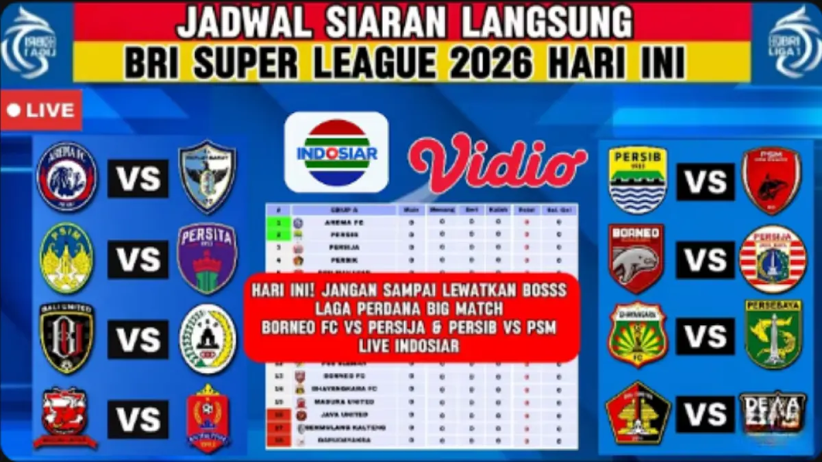 Jadwal BRI Super League 2026/2027 dimulai 4 September. Simak laga pembuka hingga duel Persip Bandung vs PSM Makassar.