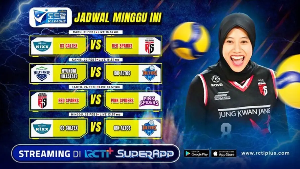 Jadwal Megawati Hangestri bersama Hyundai Hillstate di V-League 2026-2027 mulai dinantikan, dengan laga perdana pada 3 November melawan IBK Altos.