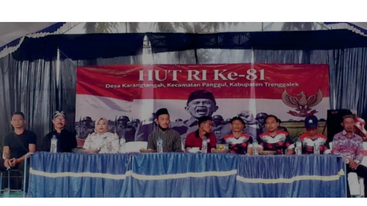 MOMEN PENTING: Semarak PHBN di Desa Karangtengah, Kecamatan Panggul, melibatkan masyarakat dari berbagai kalangan.(PEMDES KARANGTENGAH UNTUK RADAR TRENGGALEK)