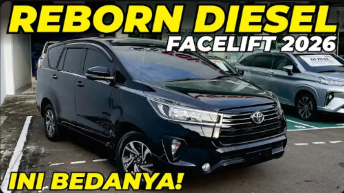 Innova Reborn 2026 masih mengandalkan mesin diesel 2GD-FTV dan transmisi 6-speed AT, dengan sejumlah improvement fitur keselamatan dan multimedia.