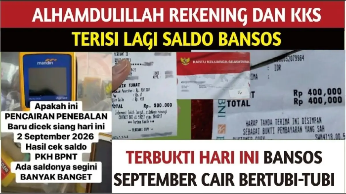 KKS Merah Putih disebut kembali terisi saldo pada awal September 2026, dengan nominal transaksi yang dilaporkan hingga Rp975 ribu.