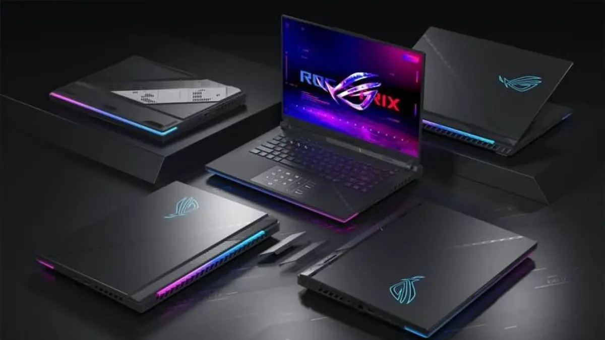 ROG Strix G16 dengan Intel Core i5-13450HX dan RTX 4050 menawarkan gaming hingga 186 FPS dan performa rendering kencang (Pinterest).